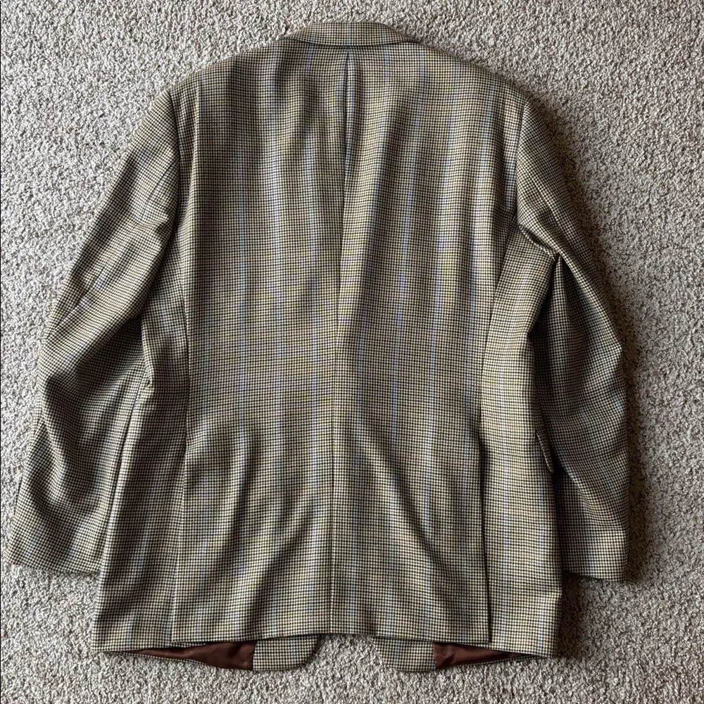 John W. Nordstrom Loro Piana Pure Cashmere Houndstooth Check Sport Coat 44 L